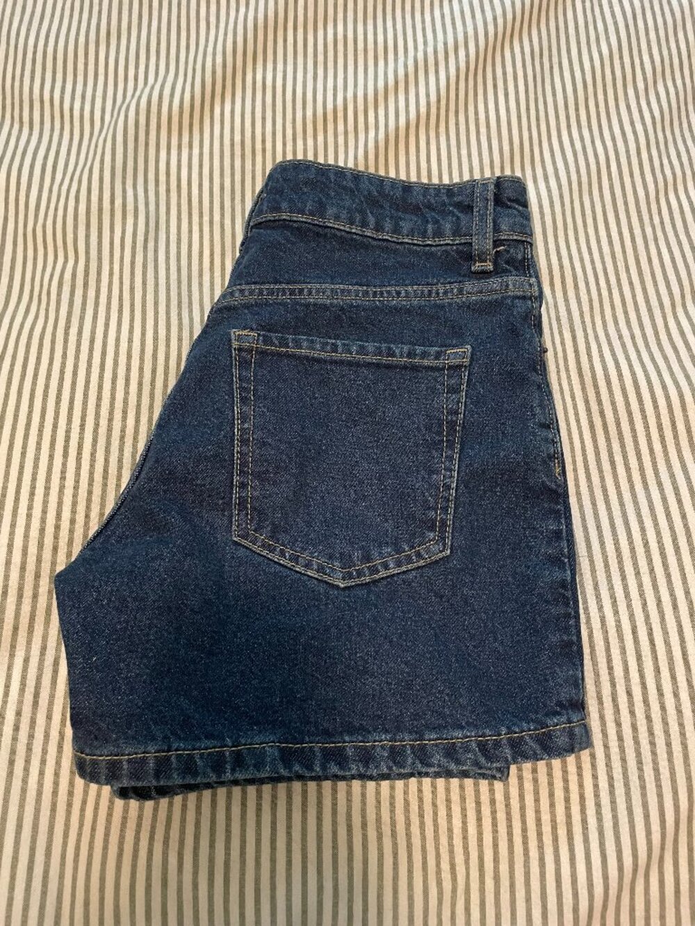 H&M High Rise Dark Wash Denim Jean Shorts